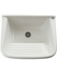 PILETA DE LAVAR P/AMURAR CON FREGADOR 60X50X30