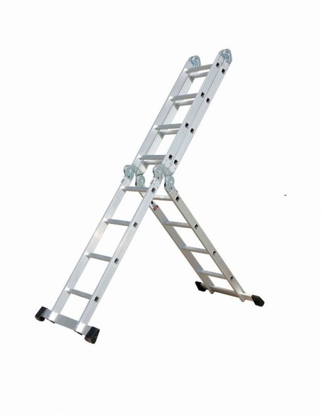 Escalera articulada de aluminio multifunción 4x4 4.7 Mts