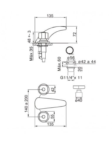 JUEGO DE GRIFERIA PARA BAÑO FV ARIZONA...