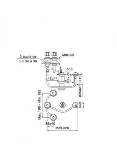 JUEGO DE GRIFERIA PARA BAÑO FV ARIZONA...