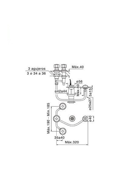 JUEGO DE GRIFERIA PARA BAÑO FV ARIZONA LAVATORIO BIDET DUCHA