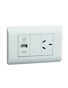 CONJUNTO 1 TOMA + UNA TOMA USB