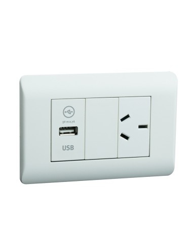 CONJUNTO 1 TOMA + UNA TOMA USB