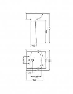 LAVATORIO BARI FERRUM BLANCO LKM3 2