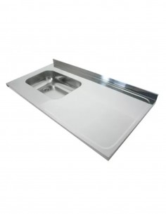 MESADA DE ACERO INOX  1.40x0.60 SIMP DER