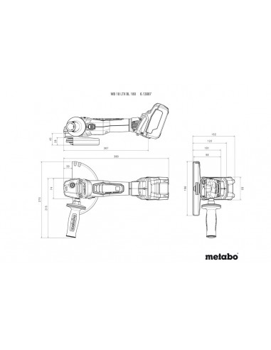 AMOLADORA 180MM s/BAT18V. WB18LTX - BL180Q