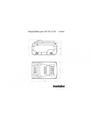 BATERIA 18 V 10.0 Ah LIHD METABO