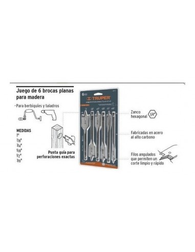 JUEGO 6 MECHA PLANAS/ESPADA TRUPPER