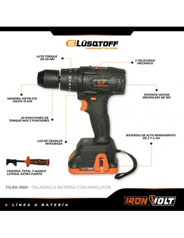 TALADRO ATORNILLADOR 18V LUSQTOFF