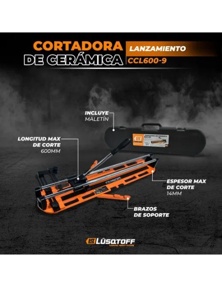CORTADORA DE CERÁMICA CON MALETÍN 600MM CCL600-9