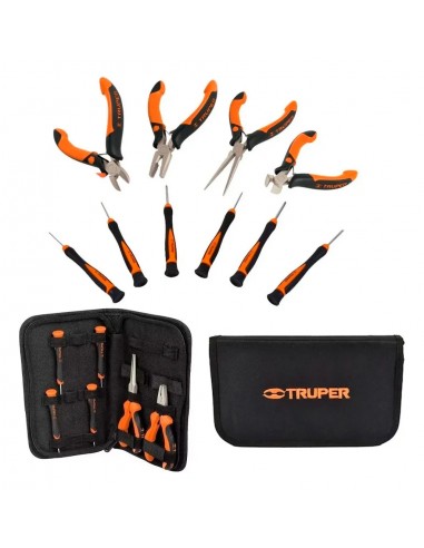 JGO . 4 MINI PINZAS+6 DEST PRECISION ESTUCHE 18200