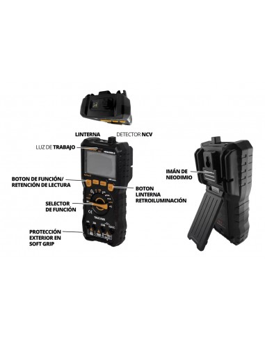 MULTÍMETRO DIGITAL 1000 V MDGL1000-9 LUSQTOFF