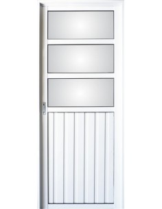 PUERTA ALUMINIO ECO COMBINADA 1/2 VIDRIO REPARTIDO 80X2.0 NEXO